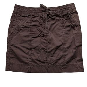 LOFT Espresso Brown Utility Skirt Gorpcore Minimalist Size 6